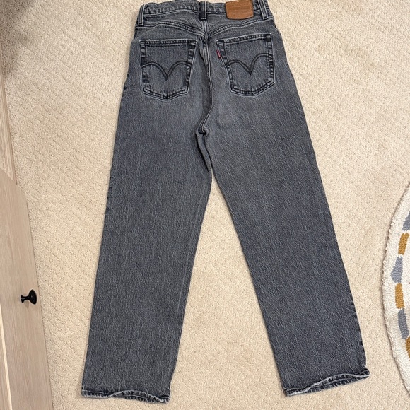 Levi's Denim - Levi's Women’s Washed Black Relaxed Straight Jeans